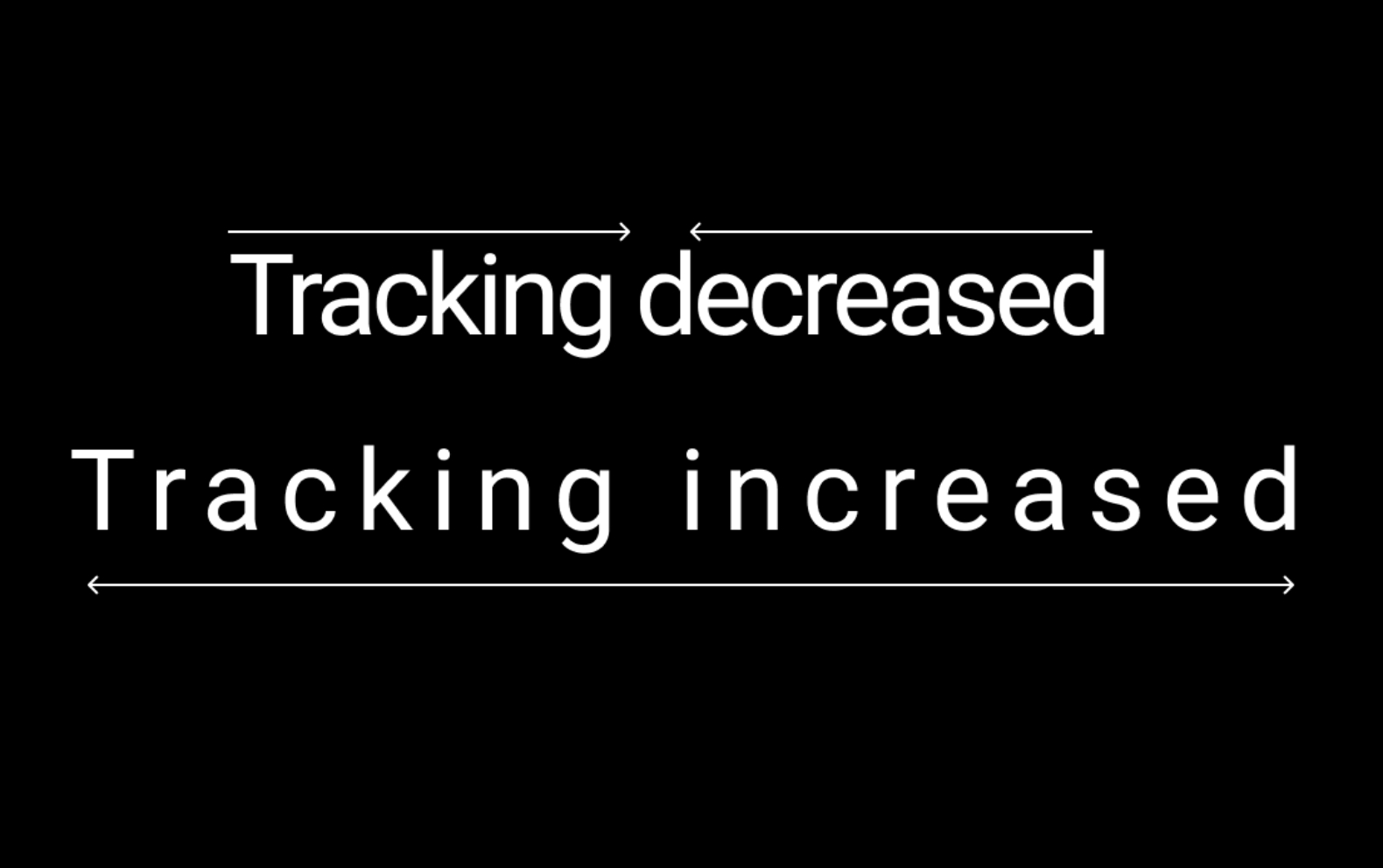 Decreased and increased tracking